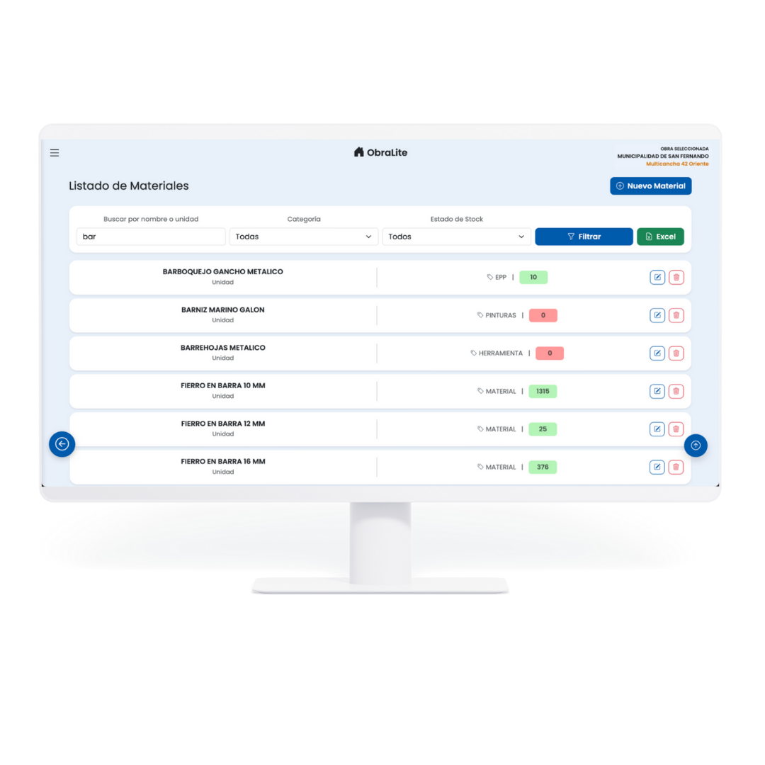 Gestión de materiales